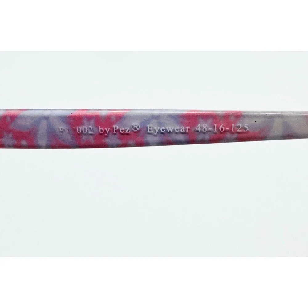 Pez Eyewear Glasses Frames Crystal Pink PE 002 Floral Star Detail 48-16-125